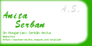 anita serban business card